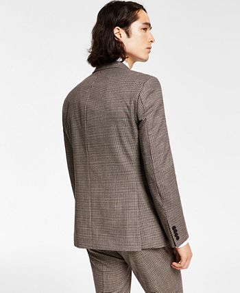Men's Skinny-Fit Check Suit Separate Jacket, Created For Macys Bar III Men's Skinny-Fit Check Suit Separate Jacket, Created For Macys -macys shop
