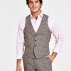 Bar III Men's Slim-Fit Check Suit Separate Vest, Created For Macys -macys shop 21469300 fpx