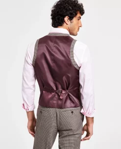 Bar III Men's Slim-Fit Check Suit Separate Vest, Created For Macys -macys shop 21469301 fpx 1