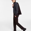 Bar III Men's Slim-Fit Burgundy Plaid Suit Separate Pants, Created For Macy's -macys shop 21469383 fpx