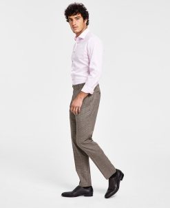 Bar III Men's Slim-Fit Check Suit Separate Pants, Created For Macy's
