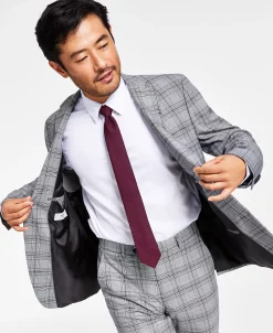 Alfani Men's Slim-Fit Black & White Pattern Suit Jacket, Created For Macy's -macys shop 21469611 fpx