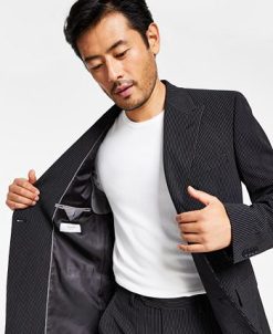 Alfani Men's Slim-Fit Double-Breasted Pinstripe Suit Separate Jacket, Created For Macy's -macys shop 21469644 fpx
