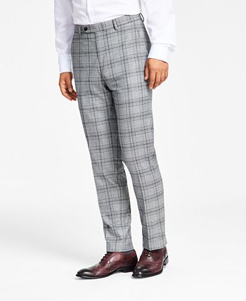 Men's Slim-Fit Black & White Pattern Suit Separate Pants, Created For Macy's Alfani Men's Slim-Fit Black & White Pattern Suit Separate Pants, Created For Macy's -macys shop