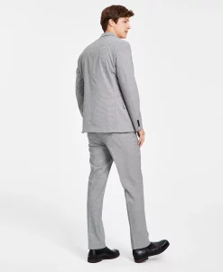 Alfani Men's Slim-Fit Black & White Pattern Suit Separates, Created For Macy's -macys shop 21470110 fpx