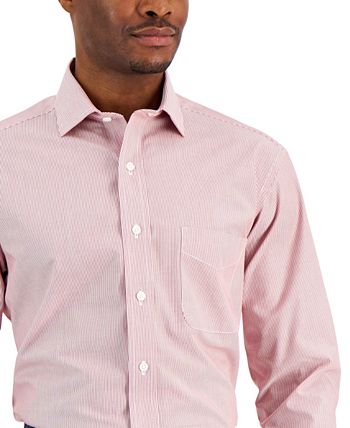 Men's Regular Fit Cotton Stripe Dress Shirt, Created For Macy's Club Room Men's Regular Fit Cotton Stripe Dress Shirt, Created For Macy's -macys shop