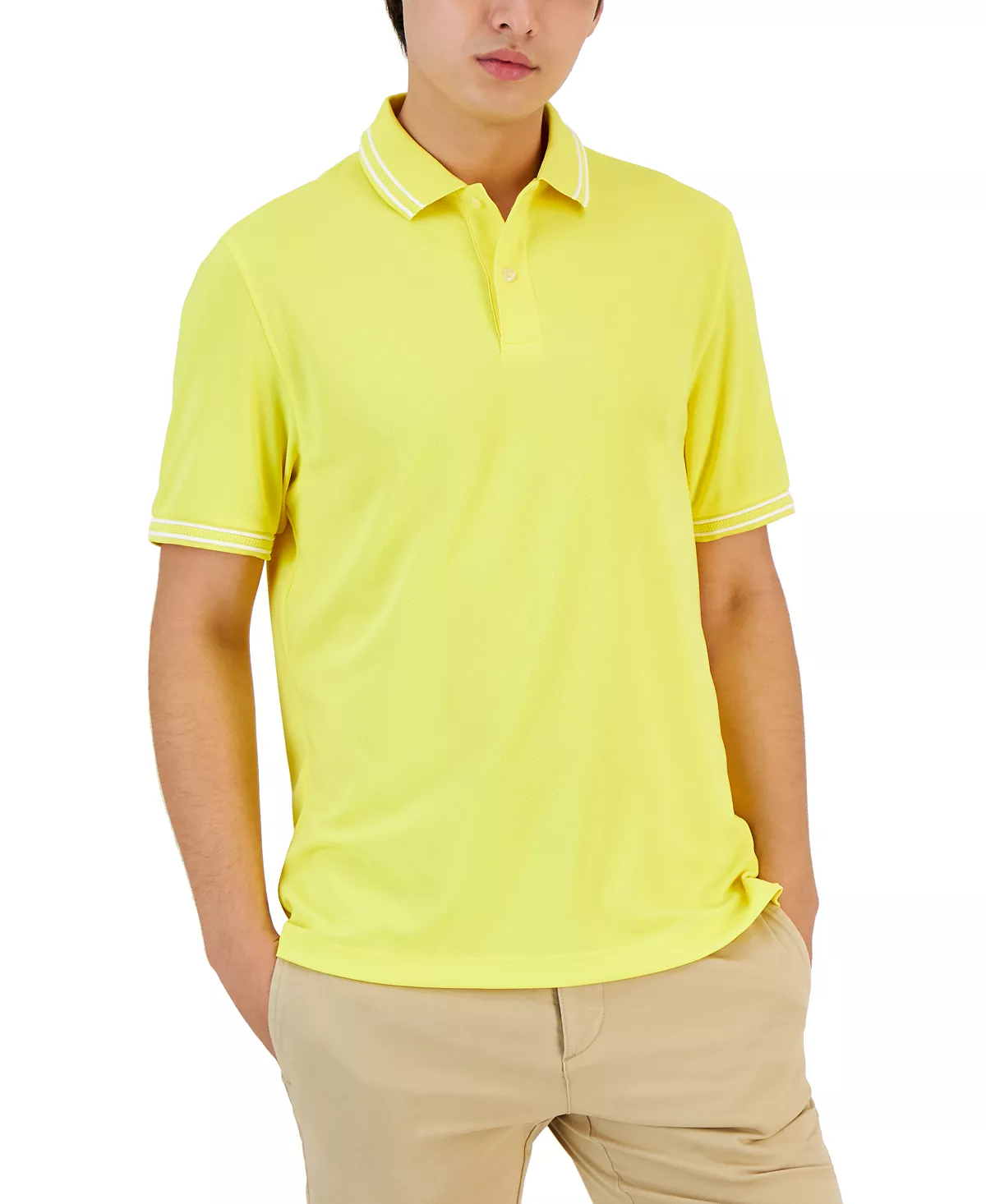 Men's Performance Stripe Polo, Created For Macy's Club Room Men's Performance Stripe Polo, Created For Macy's -macys shop