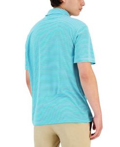 Club Room Men's Mini-Striped Tech Polo, Created For Macy's -macys shop 21620455 fpx