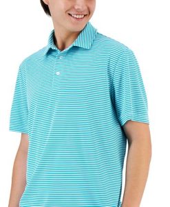 Club Room Men's Mini-Striped Tech Polo, Created For Macy's -macys shop 21620456 fpx