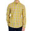 Club Room Men's Sam Plaid Poplin Long-Sleeve Button-Down Pocket Shirt, Created For Macy's -macys shop 21621371 fpx