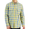 Club Room Men's Tac Plaid Double Faced Woven Long-Sleeve Shirt, Created For Macy's -macys shop 21621404 fpx