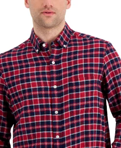 Club Room Men's Regular-Fit Plaid Flannel Shirt, Created For Macy's -macys shop 21641164 fpx
