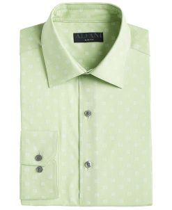 Alfani Men's Slim Fit 2-Way Stretch Stain Resistant Dress Shirt, Created For Macy's -macys shop 21649230 fpx