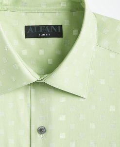 Alfani Men's Slim Fit 2-Way Stretch Stain Resistant Dress Shirt, Created For Macy's -macys shop 21649232 fpx