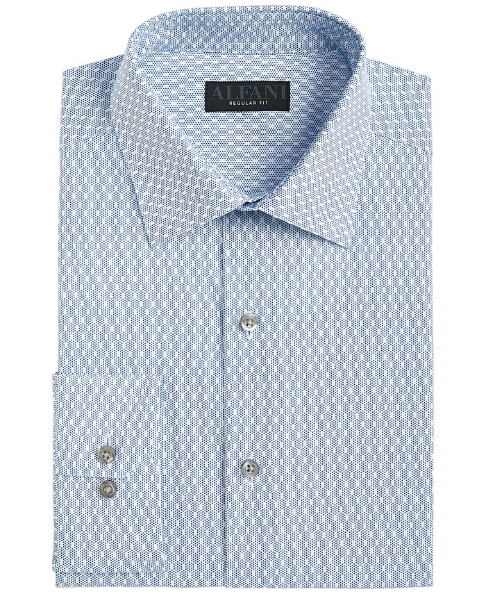 Men's Regular Fit 2-Way Stretch Stain Resistant Honeycomb Dress Shirt, Created For Macy's Alfani Men's Regular Fit 2-Way Stretch Stain Resistant Honeycomb Dress Shirt, Created For Macy's -macys shop