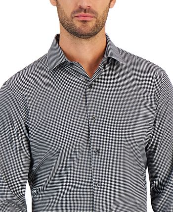 Men's Slim Fit 4-Way Stretch Houndstooth Dress Shirt, Created For Macy's Alfani Men's Slim Fit 4-Way Stretch Houndstooth Dress Shirt, Created For Macy's -macys shop