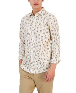 Club Room Men's Monan Floral Shirt, Created For Macy's