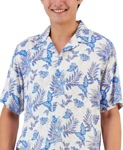 Club Room Men's New Foliage Shirt, Created For Macy's -macys shop 21695567 fpx