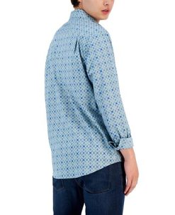 Club Room Men's Lopin Foulard Shirt, Created For Macy's -macys shop 21695574 fpx