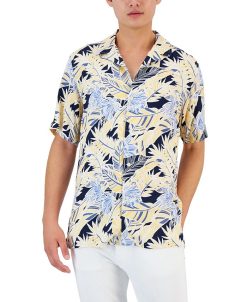 Club Room Men's New Petro Floral-Print Shirt, Created For Macy's
