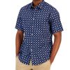 Club Room Men's Pisa Medallion Print Refined Woven Short-Sleeve Shirt, Created For Macy's -macys shop 21695663 fpx