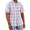 Club Room Men's Bally Plaid Refined Woven Short-Sleeve Shirt, Created For Macy's
