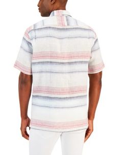 Club Room Men's Darren Horizontal Striped Linen Short-Sleeve Shirt, Created For Macy's 3 Club Room Men's Darren Horizontal Striped Linen Short-Sleeve Shirt, Created For Macy's -macys shop 21695710 fpx
