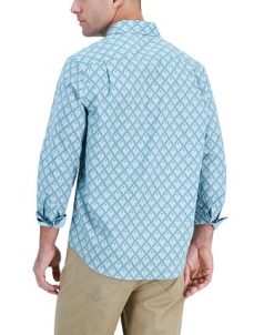 Club Room Men's Long-Sleeve Foulard Geometric-Print Shirt, Created For Macy's -macys shop 21695771 fpx