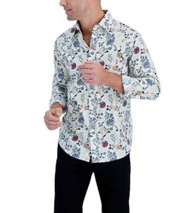 Club Room Men's Long-Sleeve Editto Floral Shirt, Created For Macy's -macys shop 21695793 fpx
