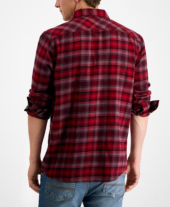 Men's Plaid Flannel Shirt, Created For Macy's Sun + Stone Men's Plaid Flannel Shirt, Created For Macy's -macys shop