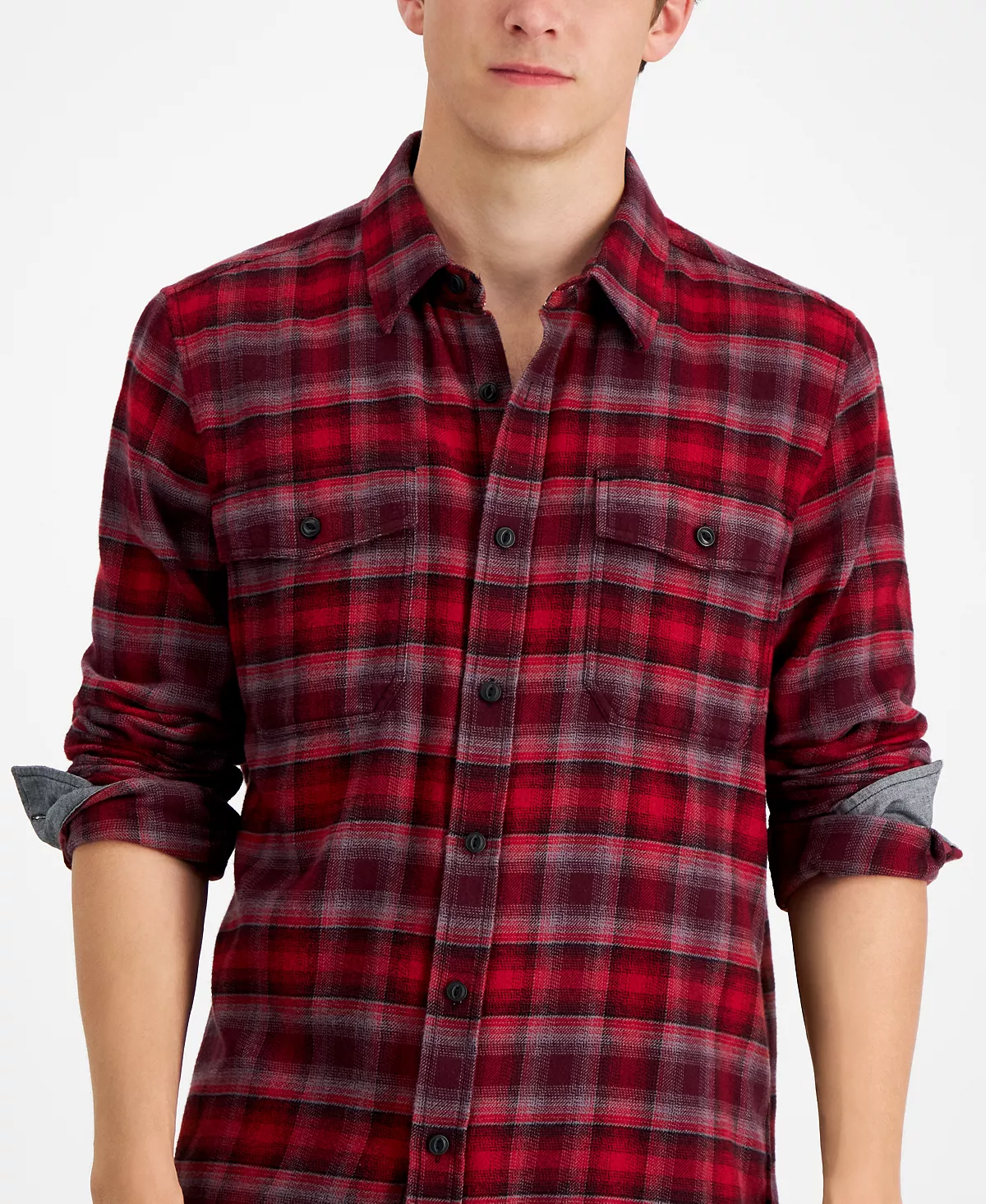 Men's Plaid Flannel Shirt, Created For Macy's Sun + Stone Men's Plaid Flannel Shirt, Created For Macy's -macys shop