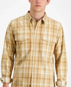 Sun + Stone Men's Mitchell Plaid Shirt, Created For Macy's -macys shop 21706906 fpx