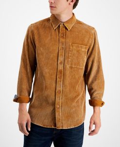 Sun + Stone Men's Corduroy Shirt, Created For Macy's