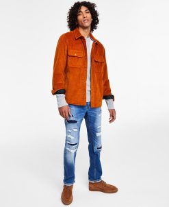 Sun + Stone Men's Hero Look Cord Shacket + Thermal Separates