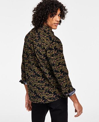 Men's Oliver Camo Print Long-Sleeve Corduroy Shirt, Created For Macy's Sun + Stone Men's Oliver Camo Print Long-Sleeve Corduroy Shirt, Created For Macy's -macys shop