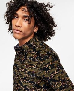 Sun + Stone Men's Oliver Camo Print Long-Sleeve Corduroy Shirt, Created For Macy's 4 Sun + Stone Men's Oliver Camo Print Long-Sleeve Corduroy Shirt, Created For Macy's -macys shop 21707461 fpx