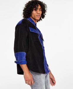 Sun + Stone Men's Regular-Fit Pieced Colorblocked Corduroy Shirt, Created For Macy's -macys shop 21707547 fpx
