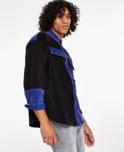 Sun + Stone Men's Regular-Fit Pieced Colorblocked Corduroy Shirt, Created For Macy's -macys shop 21707547 fpx