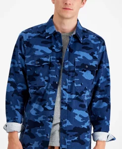Sun + Stone Men's Nolan Regular-Fit Camouflage Corduroy Shirt, Created For Macy's -macys shop 21707553 fpx