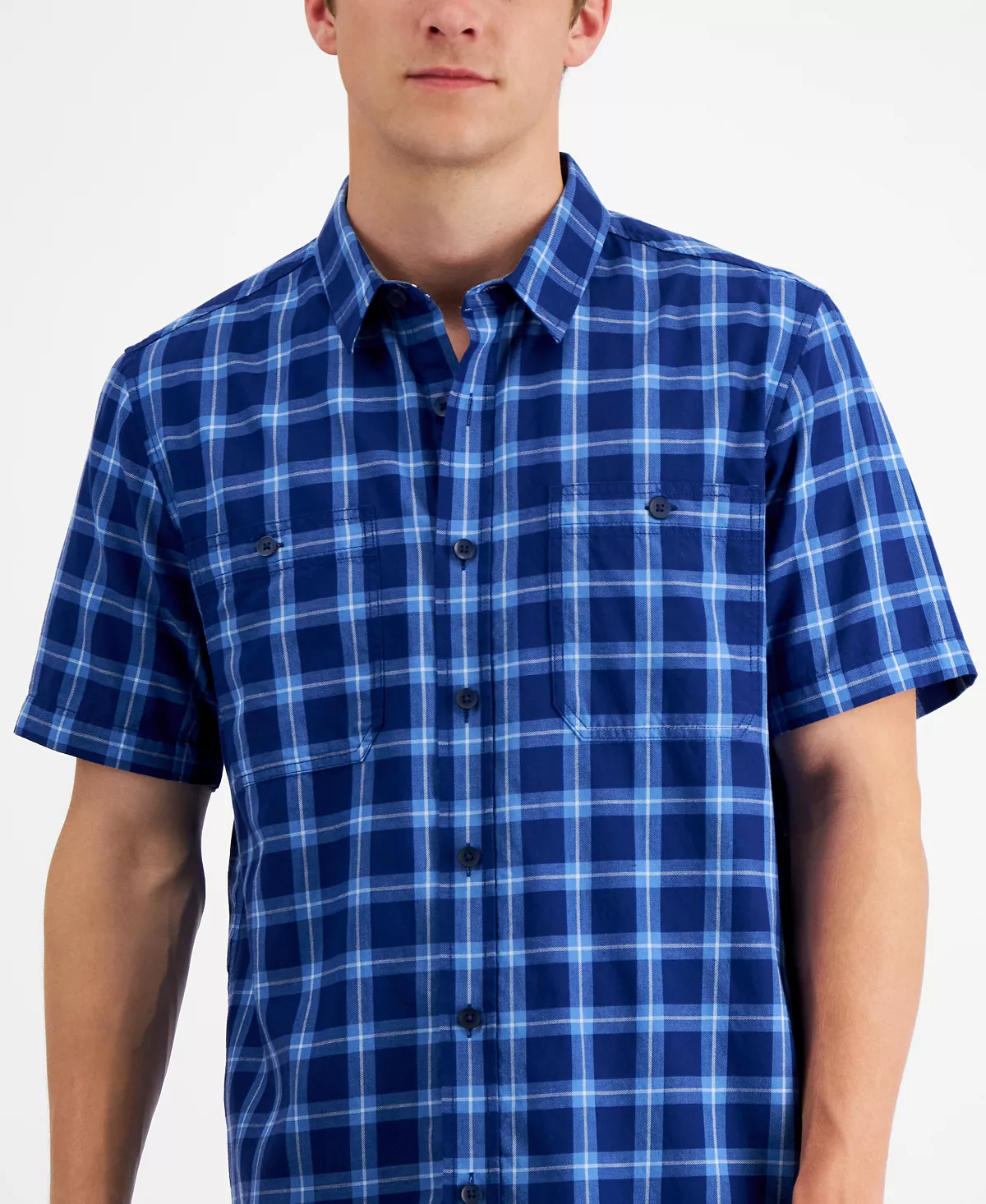 Men's Regular-Fit Plaid Shirt, Created For Macy's Sun + Stone Men's Regular-Fit Plaid Shirt, Created For Macy's -macys shop