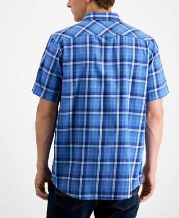 Men's Regular-Fit Plaid Shirt, Created For Macy's Sun + Stone Men's Regular-Fit Plaid Shirt, Created For Macy's -macys shop