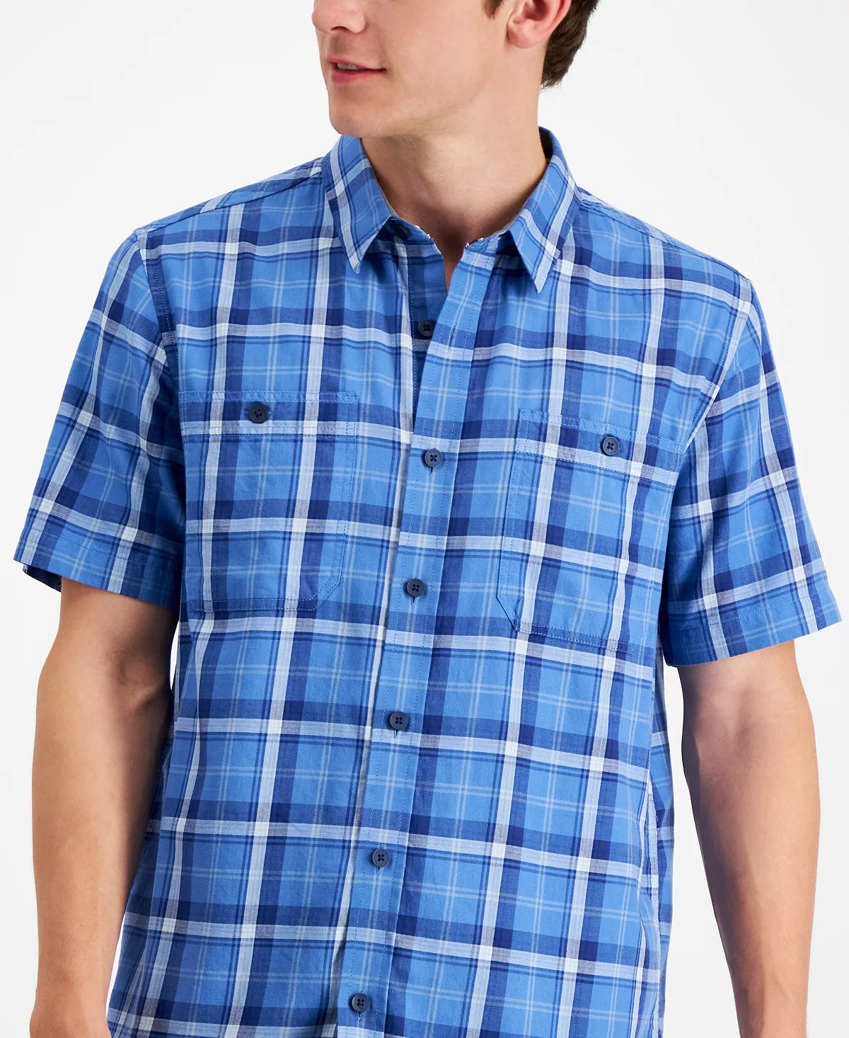 Men's Regular-Fit Plaid Shirt, Created For Macy's Sun + Stone Men's Regular-Fit Plaid Shirt, Created For Macy's -macys shop