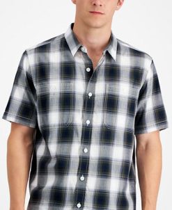 Sun + Stone Men's Devon Regular-Ft Plaid Twill Shirt, Created For Macy's 4 Sun + Stone Men's Devon Regular-Ft Plaid Twill Shirt, Created For Macy's -macys shop 21707888 fpx
