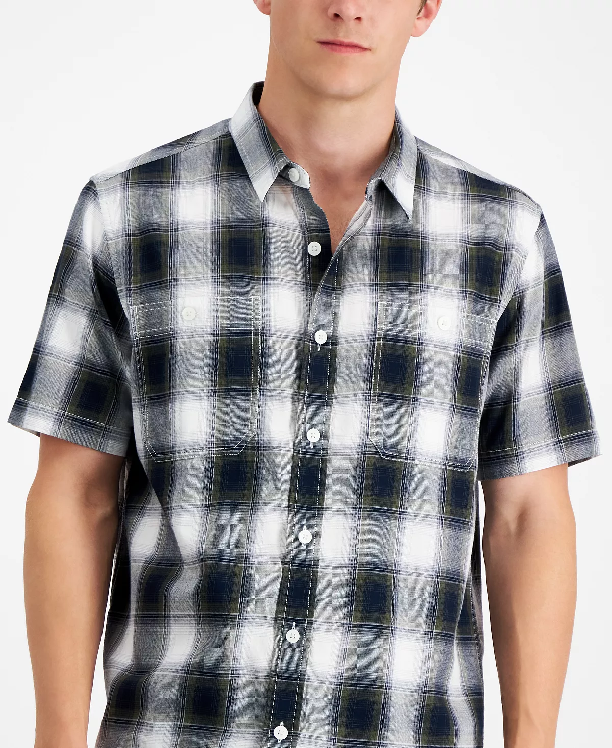 Men's Devon Regular-Ft Plaid Twill Shirt, Created For Macy's Sun + Stone Men's Devon Regular-Ft Plaid Twill Shirt, Created For Macy's -macys shop