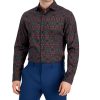 Bar III Men's Slim-Fit Performance Stretch Geo-Print Dress Shirt, Created For Macy's -macys shop 21750153 fpx