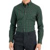 Club Room Men's Slim Fit 4-Way Stretch Plata Plaid Dress Shirt, Created For Macy's -macys shop 21752737 fpx