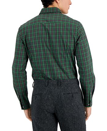 Men's Slim Fit 4-Way Stretch Plata Plaid Dress Shirt, Created For Macy's Club Room Men's Slim Fit 4-Way Stretch Plata Plaid Dress Shirt, Created For Macy's -macys shop