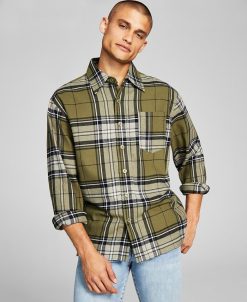 And Now This Men's Regular-Fit Plaid Flannel Shirt