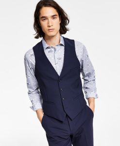 Bar III Men's Slim-Fit Wool Suit Vest, Created For Macy's