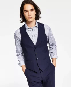Bar III Men's Slim-Fit Wool Suit Vest, Created For Macy's